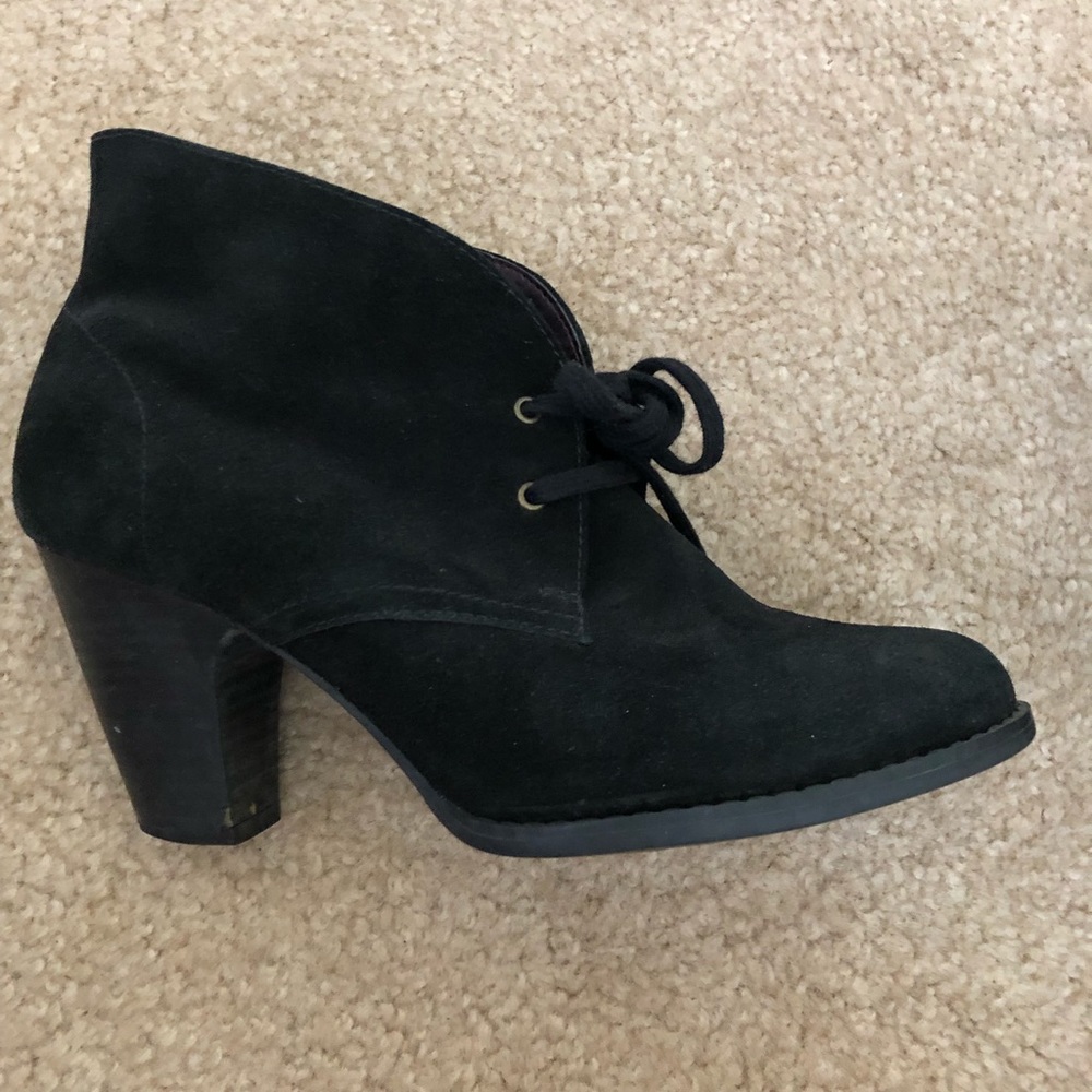 Clarks Indigo Black Suede Ankle Boots Booties